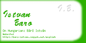 istvan baro business card