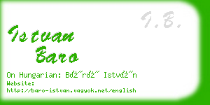 istvan baro business card
